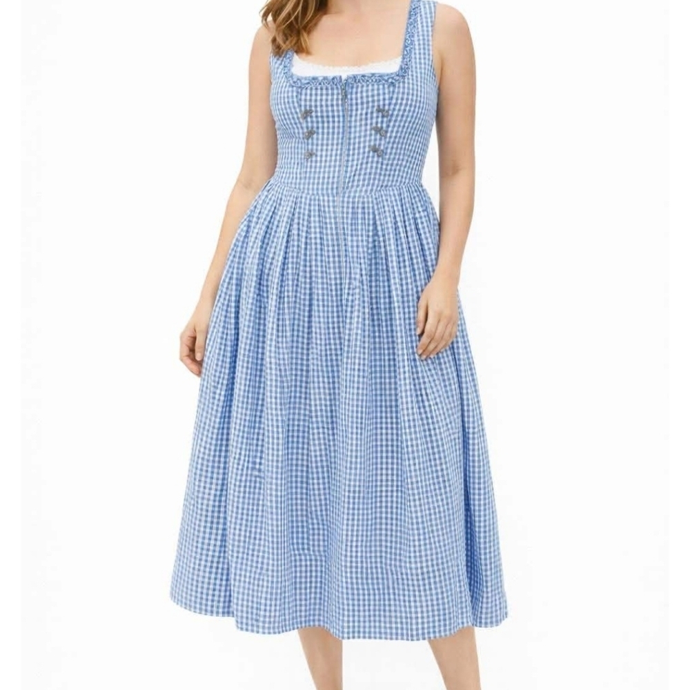 Vintage H. Moser Gingham - Octoberfest German Traditional Folk Costume Dress